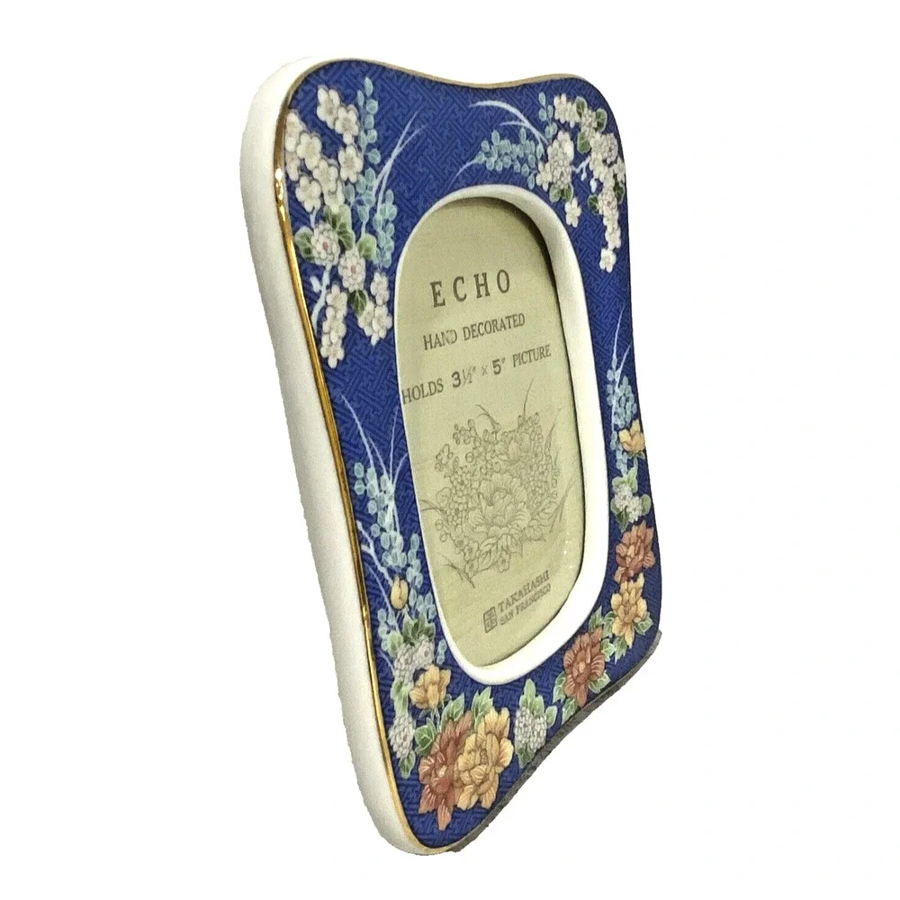 Takahashi ECHO Porcelain Easel Style Photo Frame Picture Holder 3.5